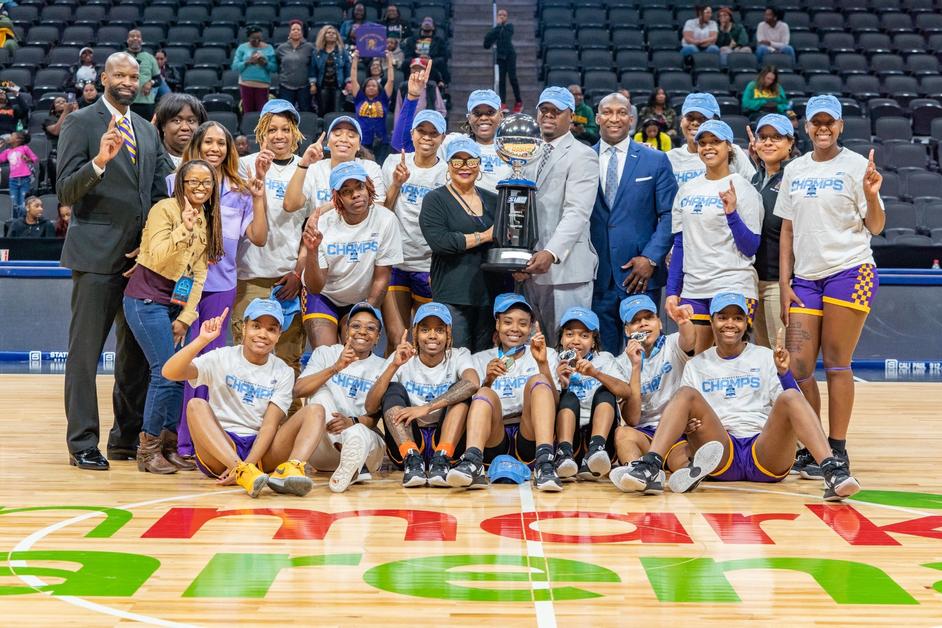 Lady Golden Bears win first SIAC Tournament Title; Credit: Nicholas G. Jackson